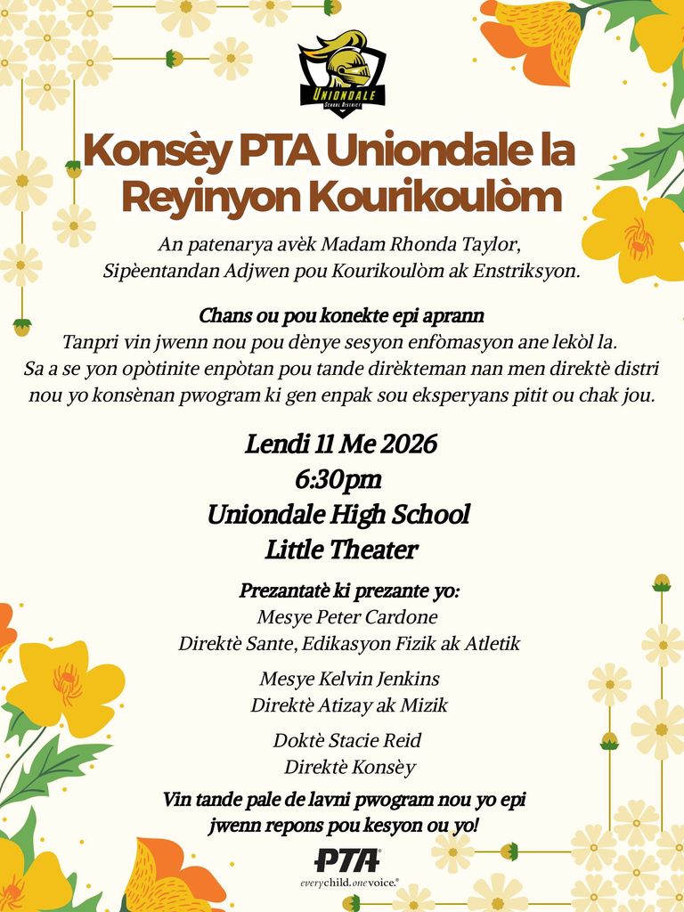 Uniondale PTA Curriculum Council Meeting - French