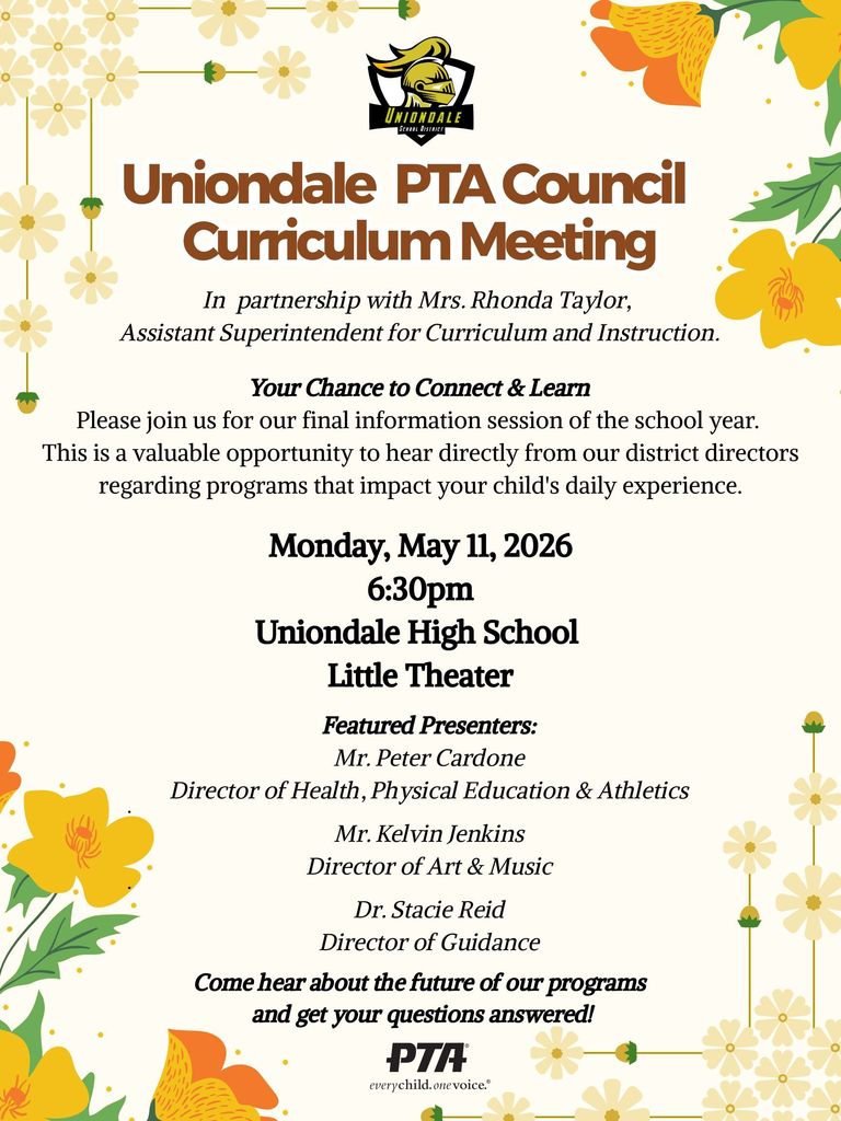 Uniondale PTA Curriculum Council Meeting - English