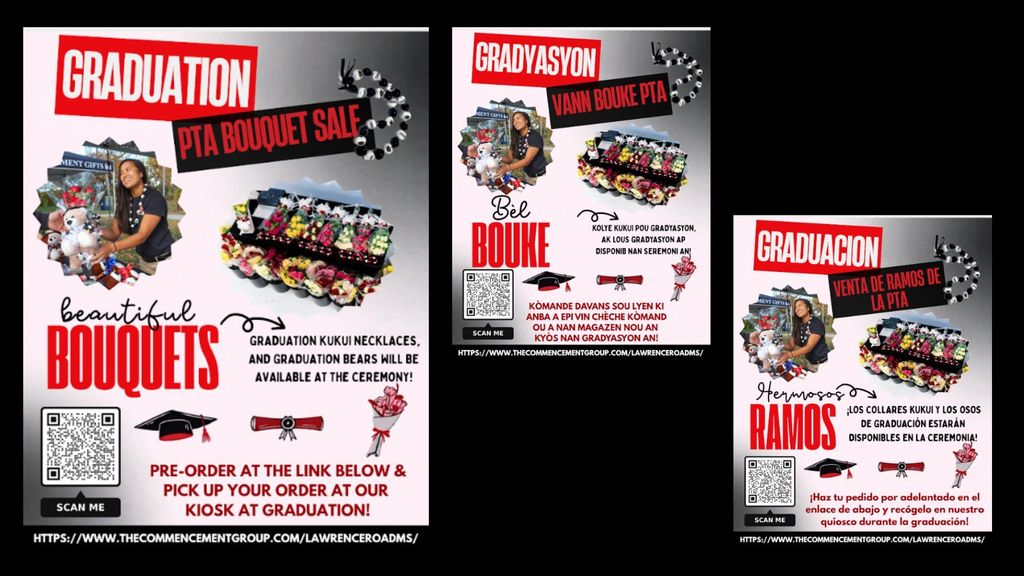 graduation bouquet flyers