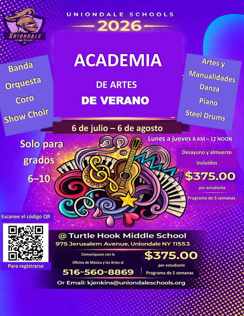 Summer Arts Academy  Flyer - Spanish 