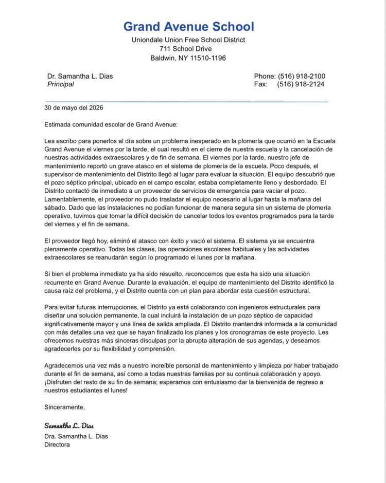 please see the attached letter 
