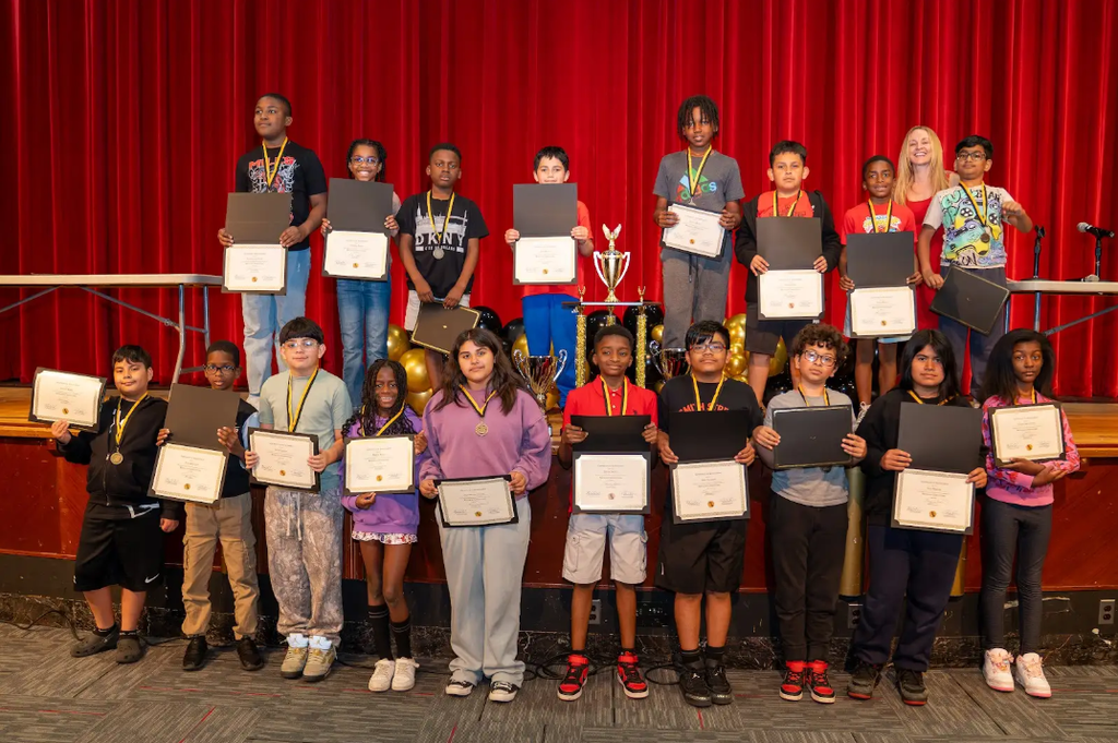 Students  at the  Elementary Mathletes Awards