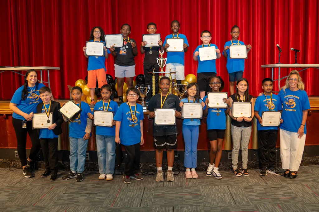 Students  at the  Elementary Mathletes Awards
