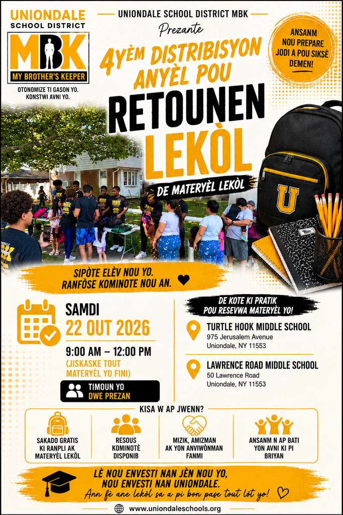 My Brother's Keeper (MBK) Fourth Annual Backpack Distribution - French