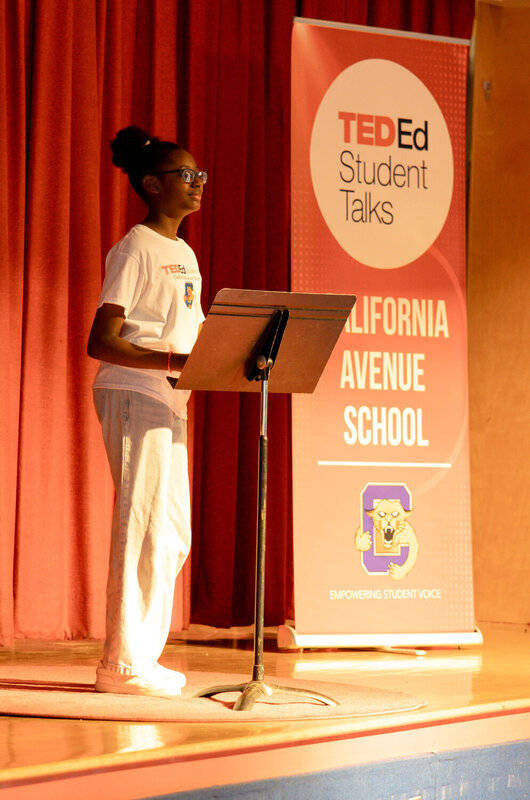 Kailyn Bennett focused on “Inclusivity.” She shared her experience by welcoming a classmate who was sitting alone at recess.