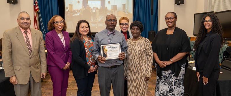 The Board of Education and Superintendent Darrisaw-Akil were honored to recognize two of our educational heroes and an invaluable community partner at the January 6th Board meeting. 