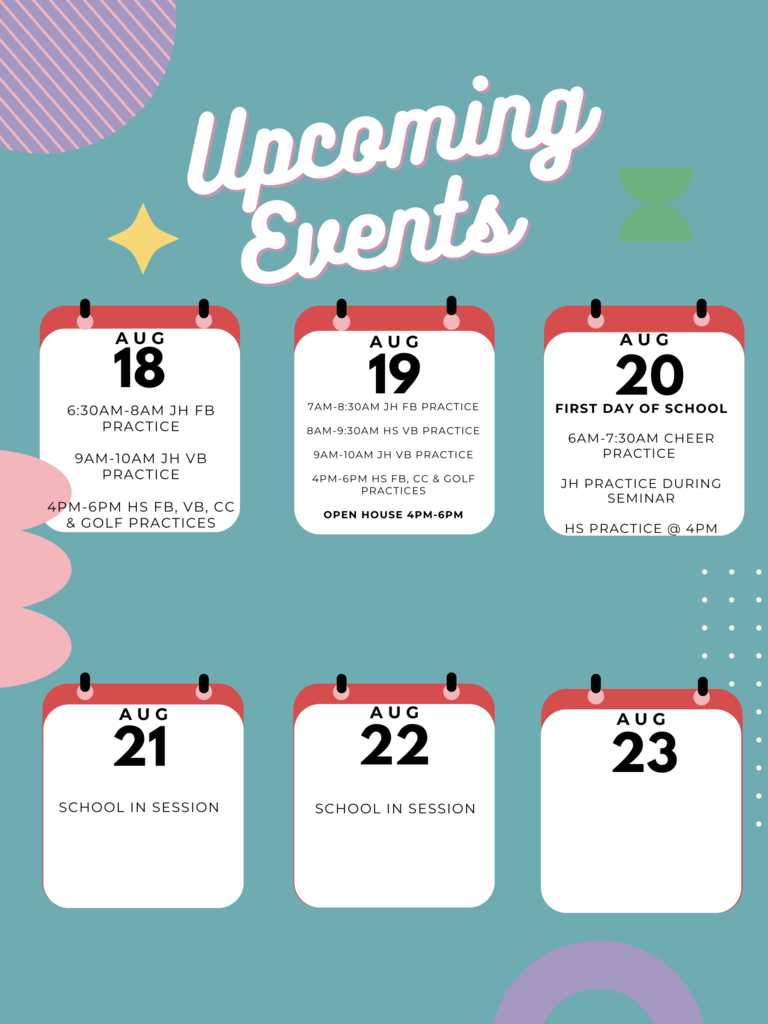Next Week Happenings
