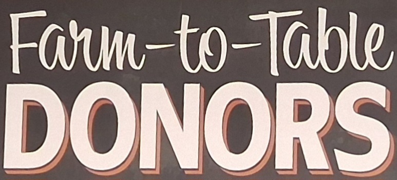 farm to table donor sign