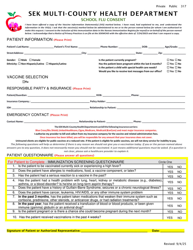 consent form page 1