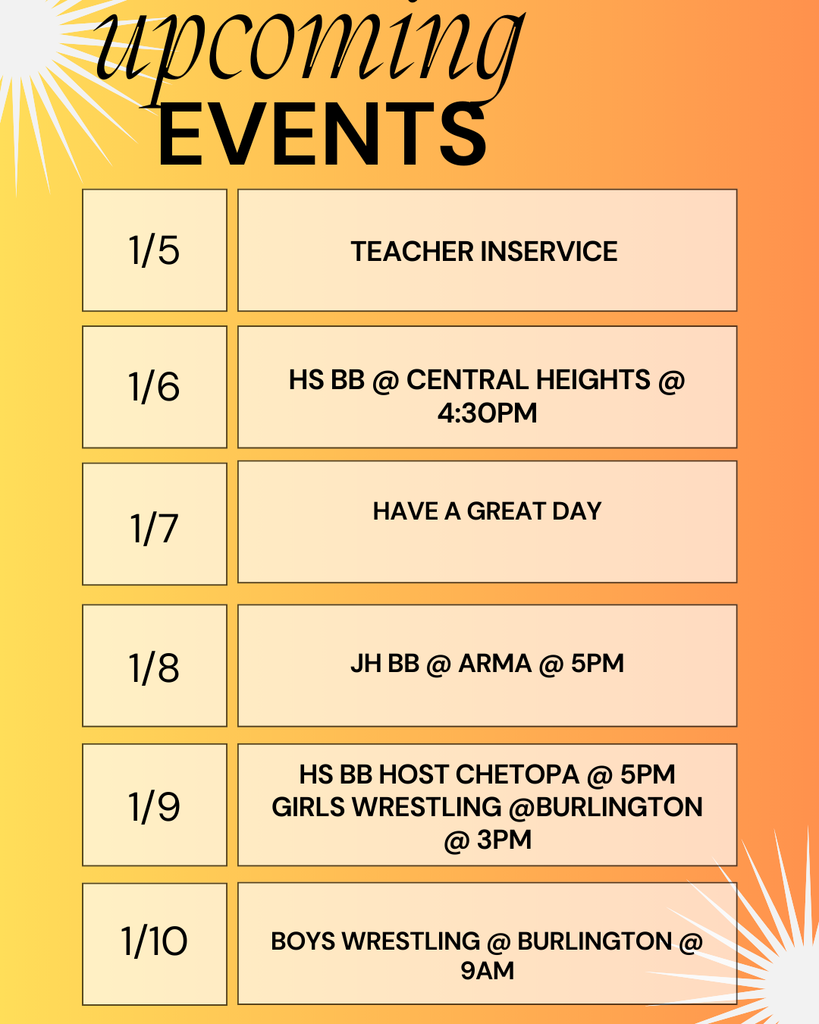 Next Week Happenings