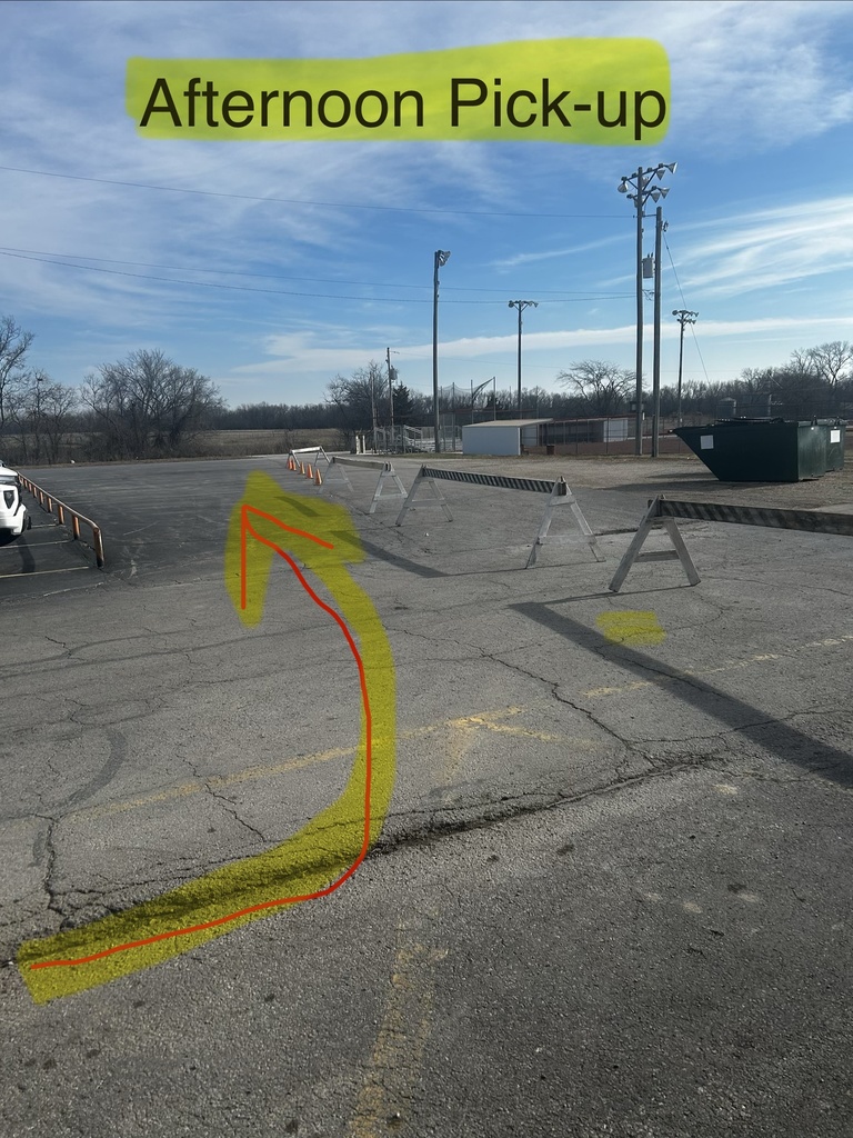Student Pick-up procedures will remain the same.  However, the student pick-up pathway will be marked off with orange cones and road barriers. 