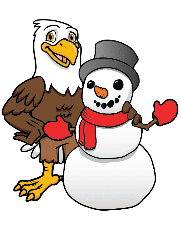 eagle and snowman