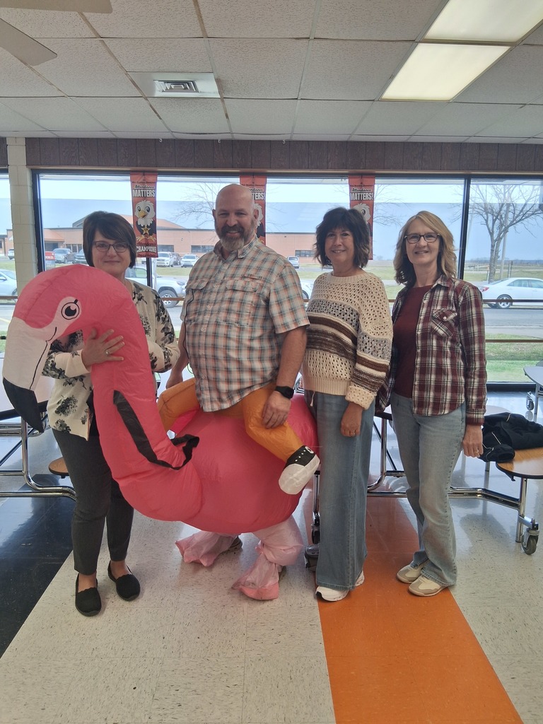 WBE principal in flamingo costume to celebrate attendance
