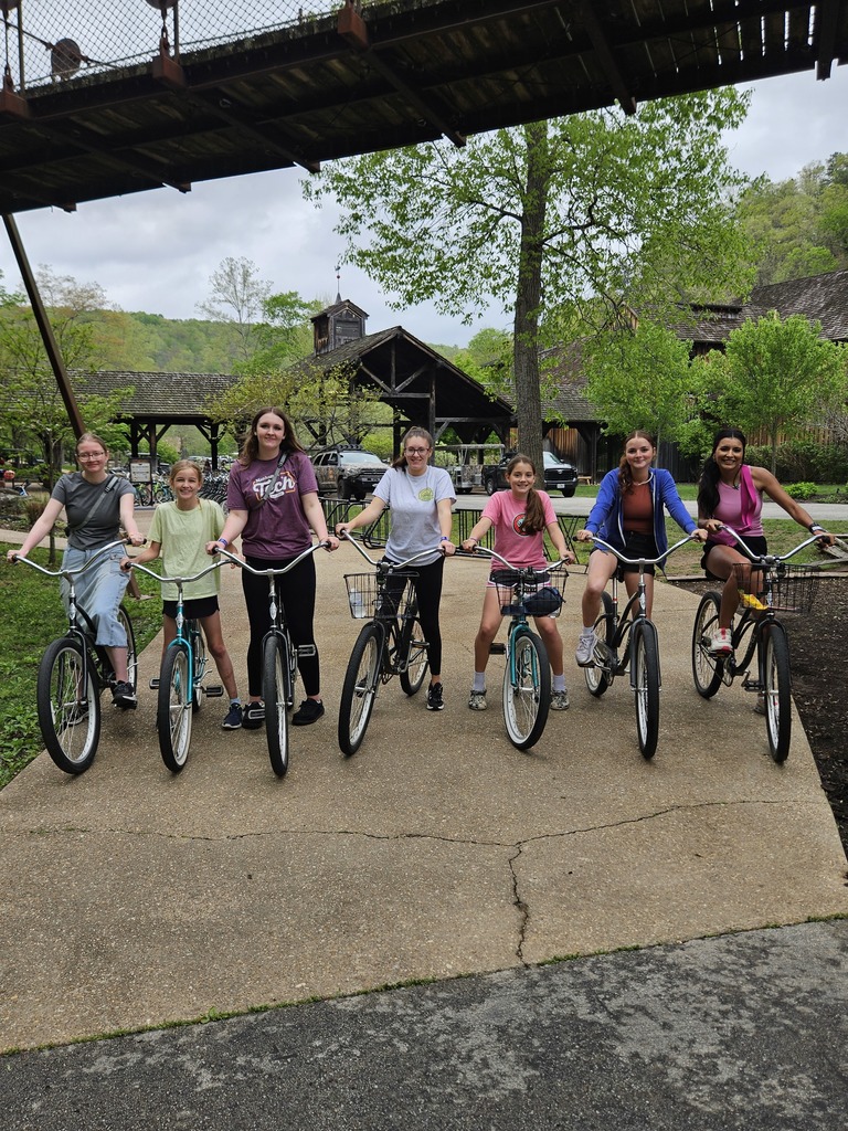 Students biking