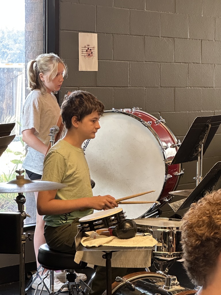 two percussion students