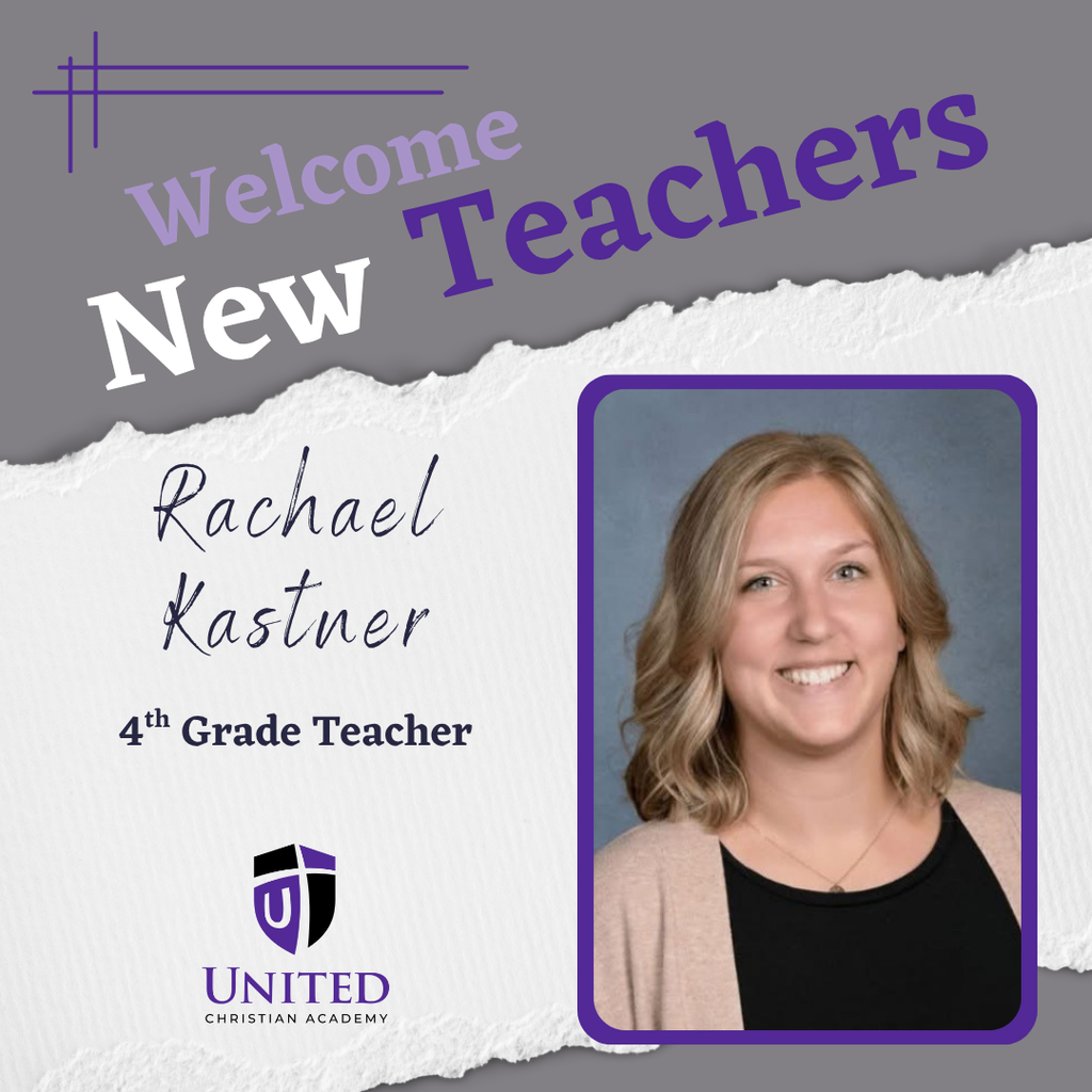 picture of a woman with text around it welcoming her as a new teacher
