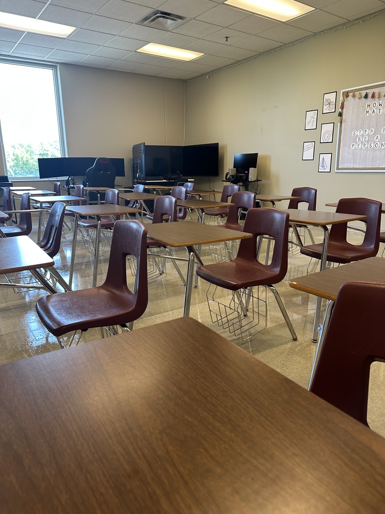 picture of an empty high school classroom