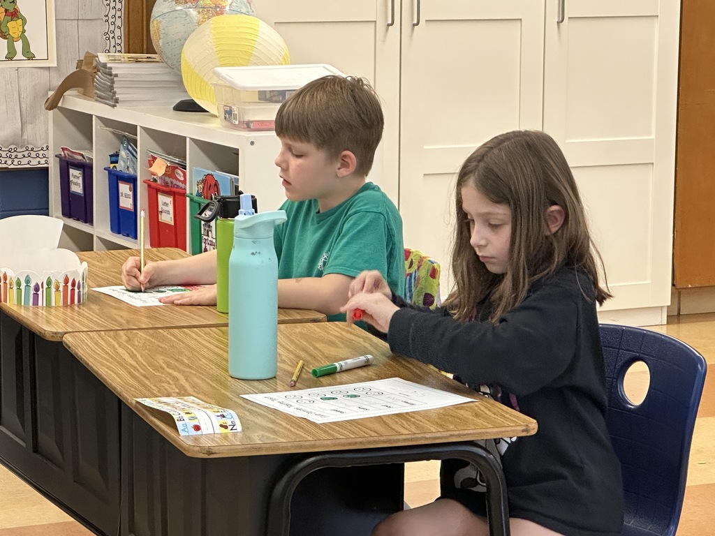 students working at their desks