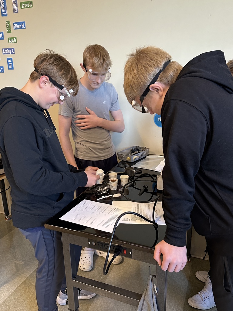students working on a science lab