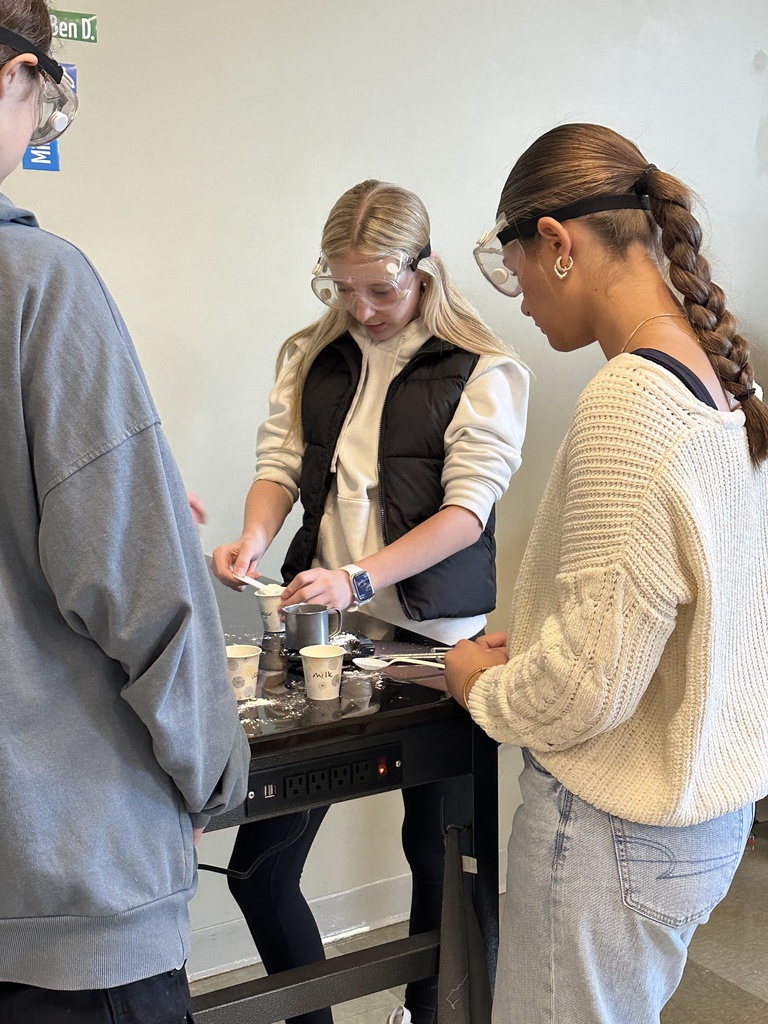 students working on a science lab