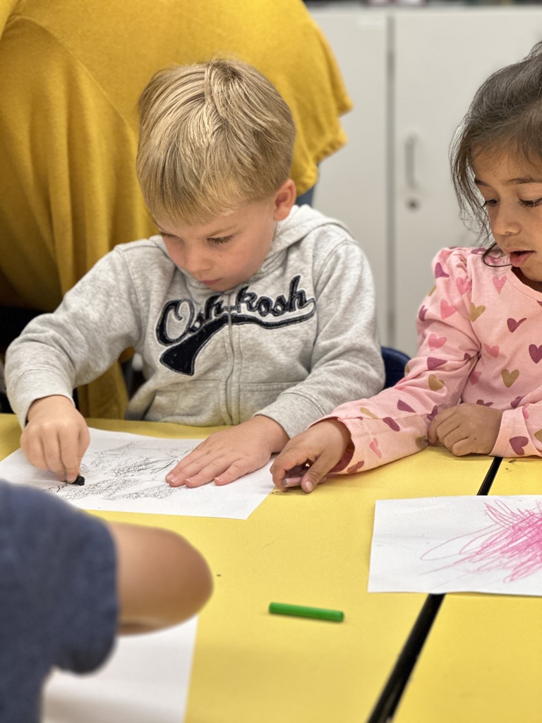 pre-k students coloring