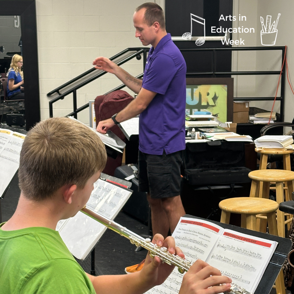 band director conducting a band
