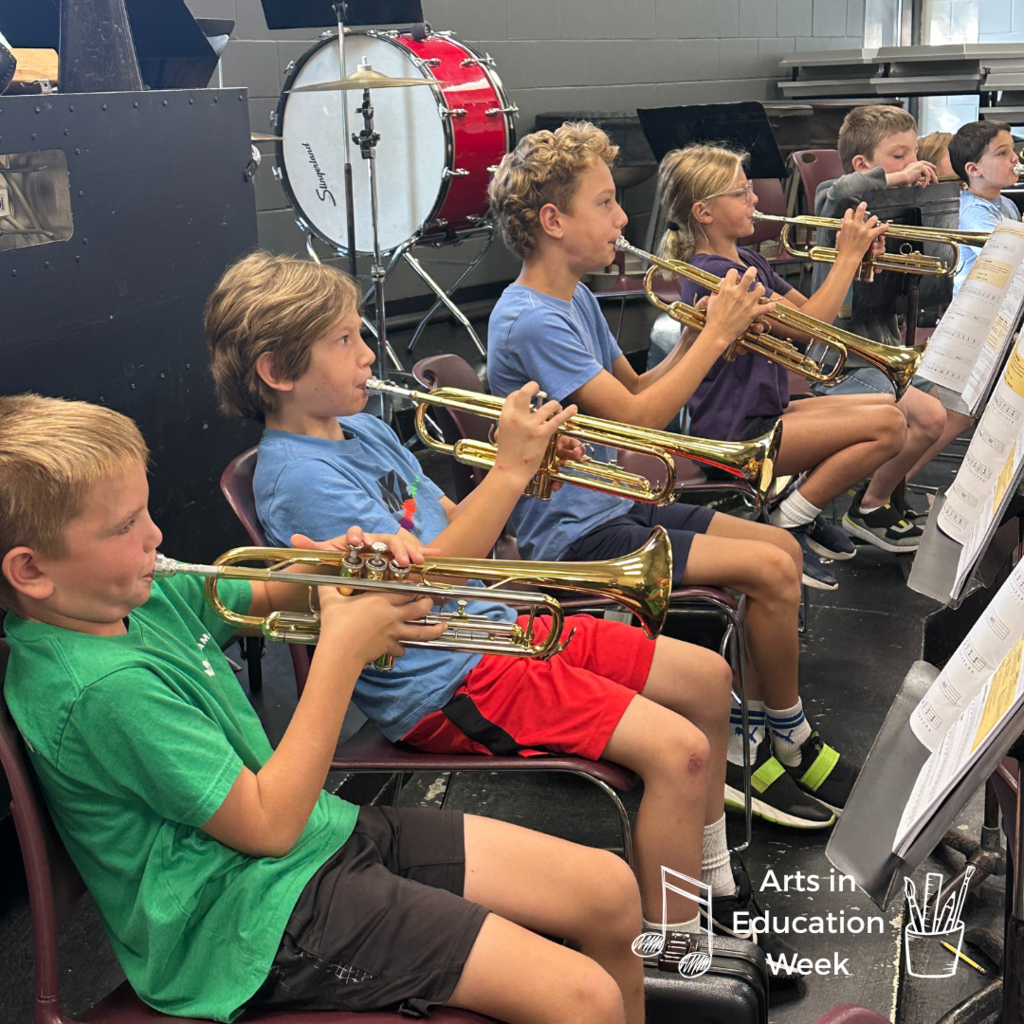 band students practicing
