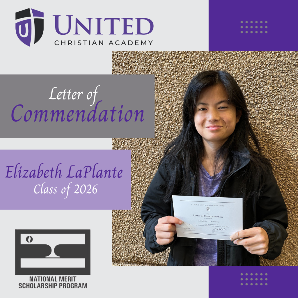 picture of a student who was awarded a letter of commendation for the national merit scholarship program