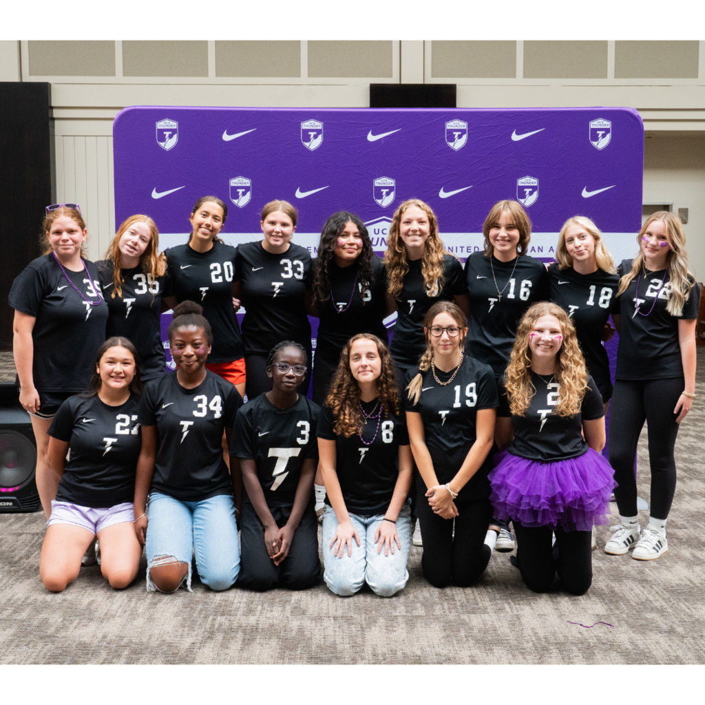 group photo of varsity girls soccer team
