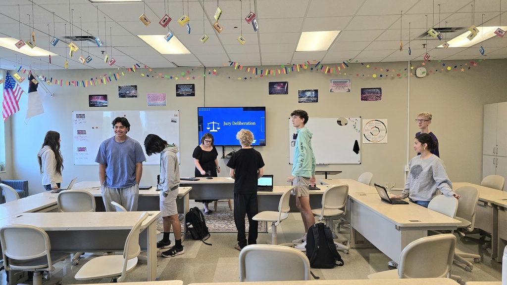 teacher acting as a judge calling the classroom to order