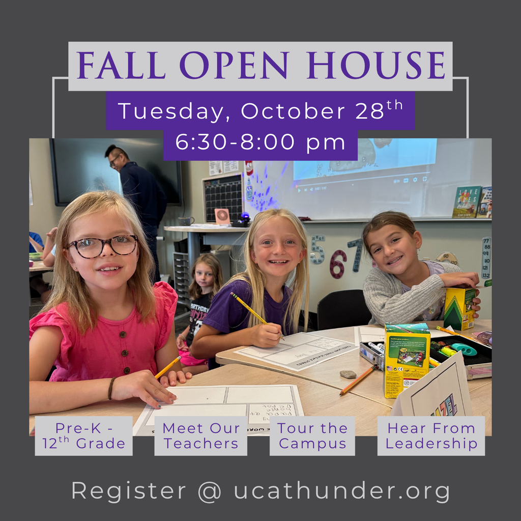 graphic to share info about tomorrow's open house with a picture of third grade students working at their desk