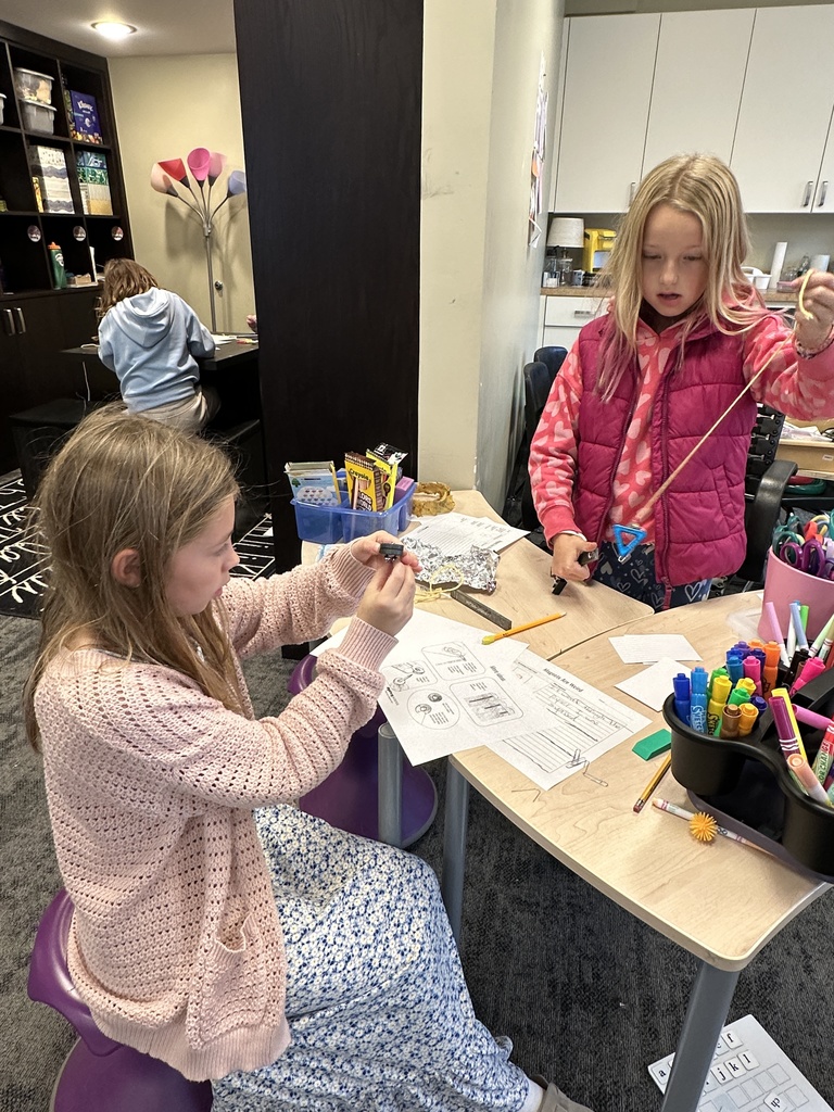 two students experimenting with different objects that may or may not stick to a magnet