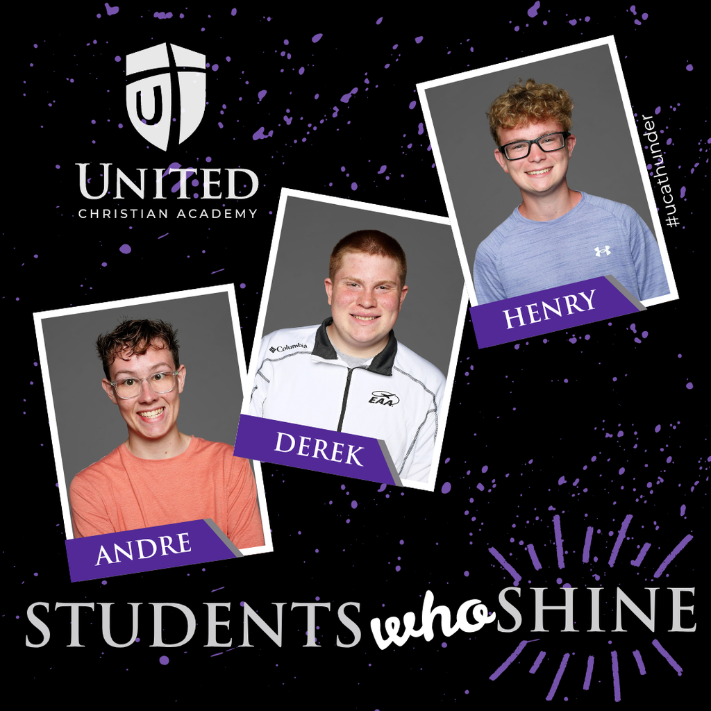 students who shine graphic with a picture of three high school boys