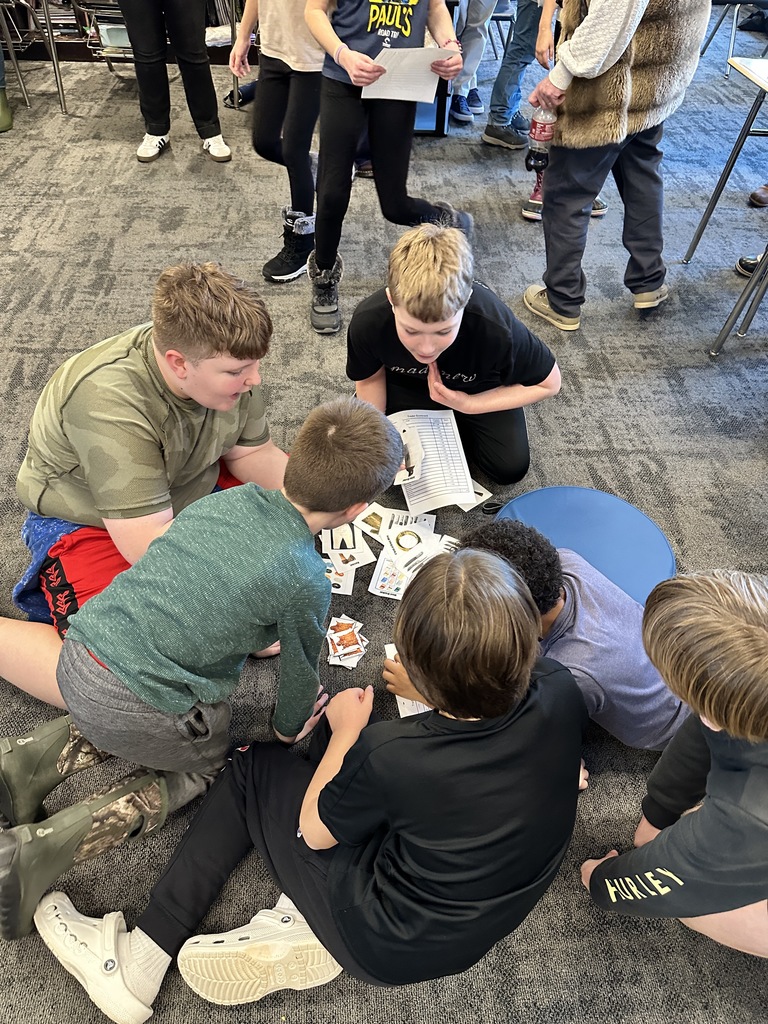 group of students tallying their goods