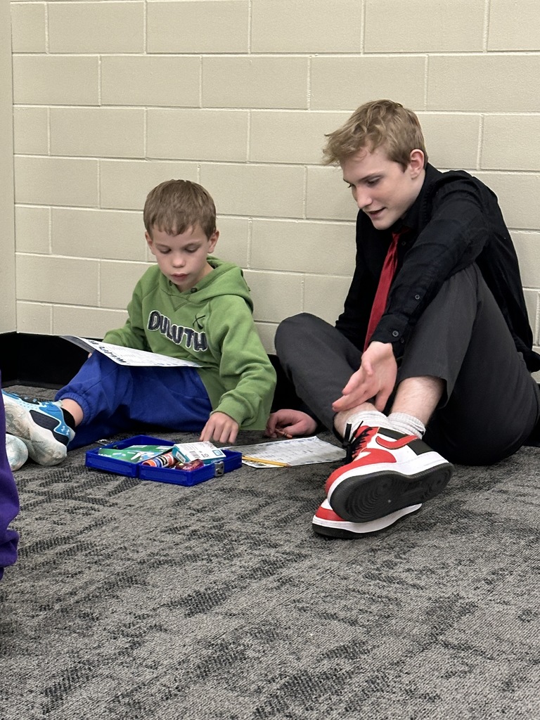 two students playing bingo