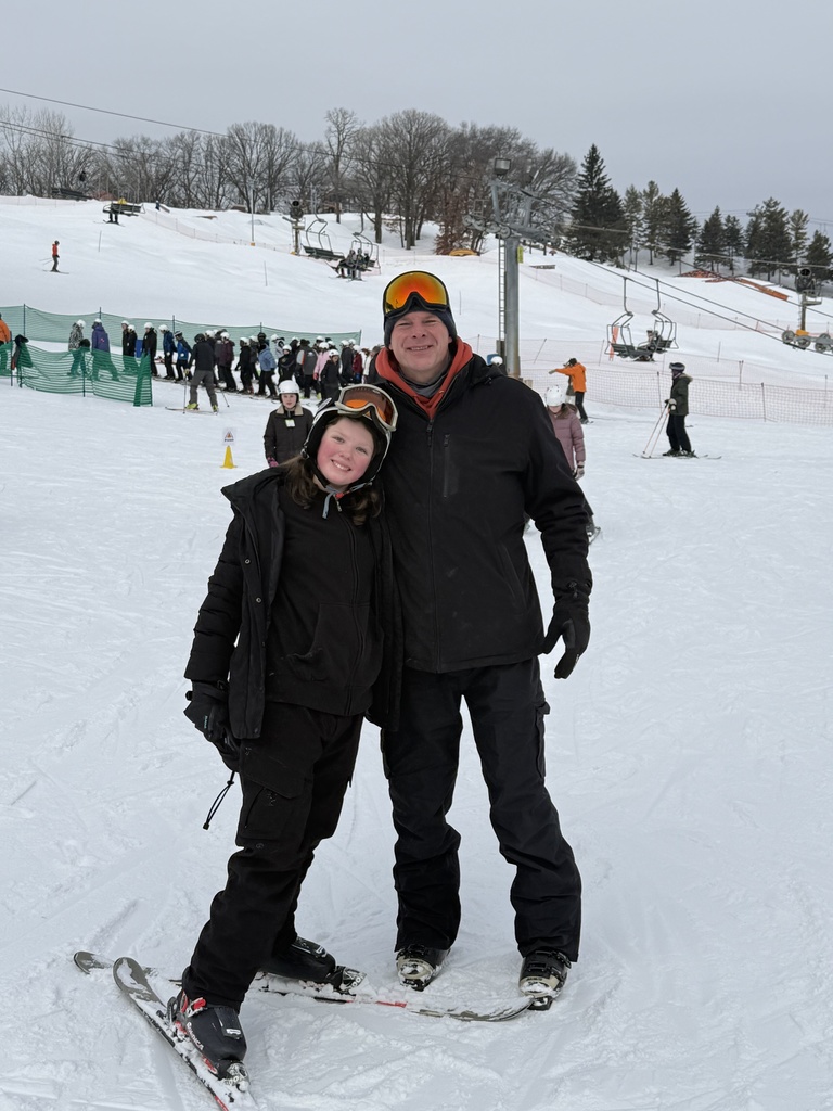 middle school student with her dad as a chaperone on a field trip