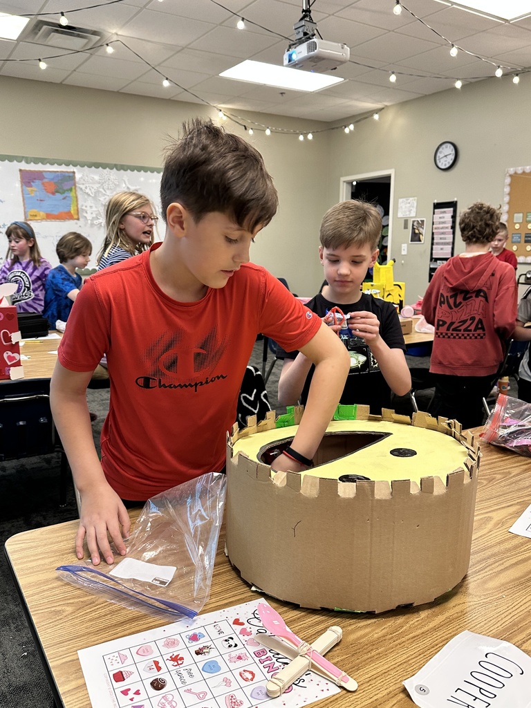 students exchanging valentine's