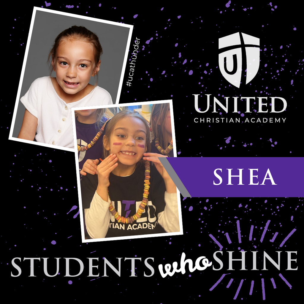 students who shine graphic with two pictures of a 1st grade girl