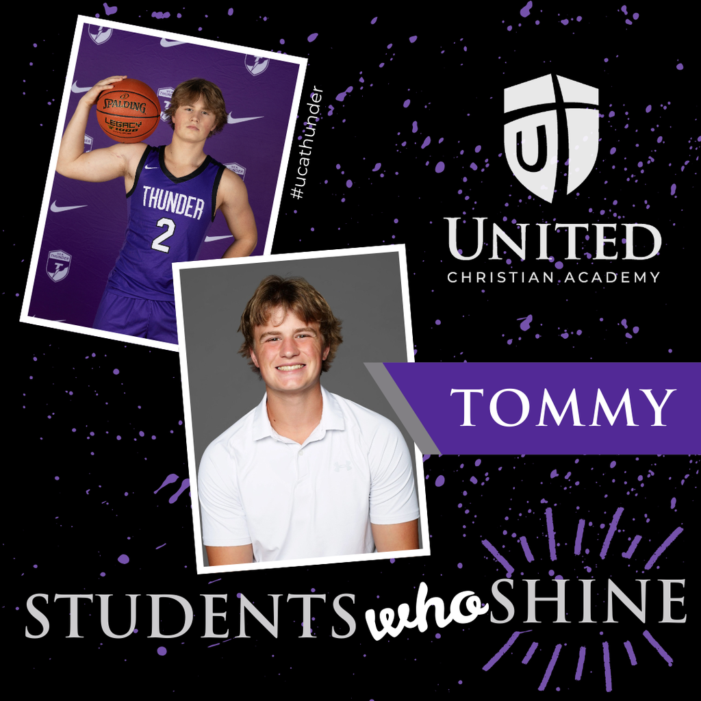 students who shine graphic with two pictures of a high school boy