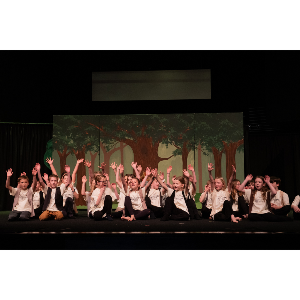 students acting in a Robin Hood play