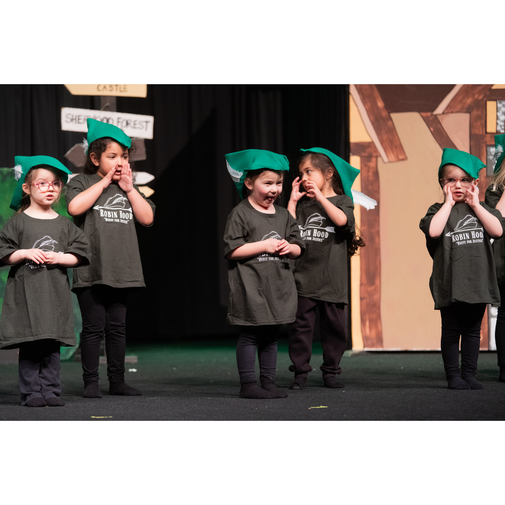 students acting in a Robin Hood play