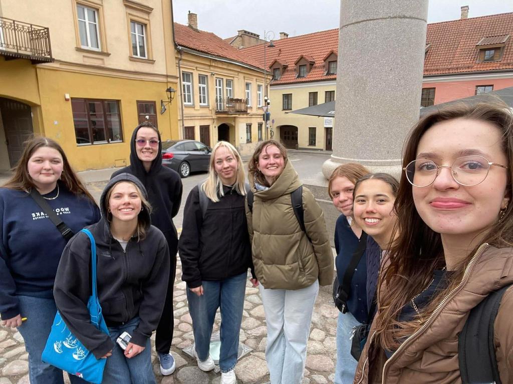 students sightseeing in Lithuania
