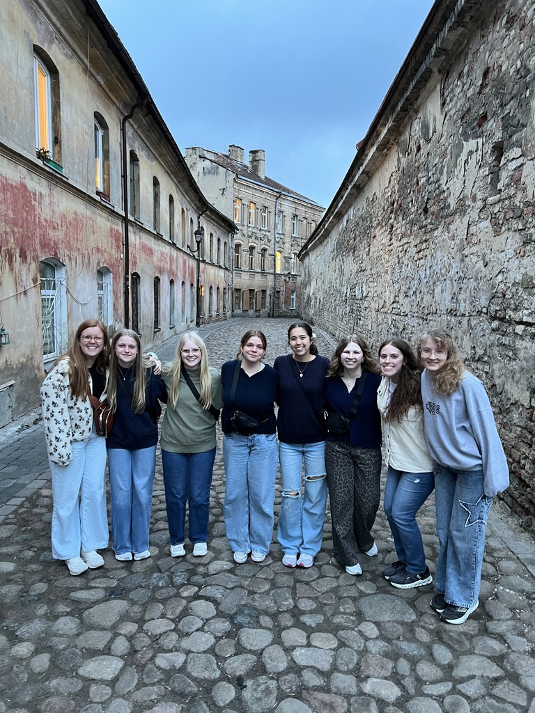 students sightseeing in Lithuania