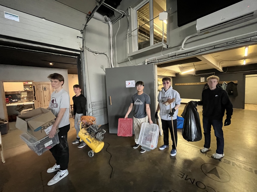 students doing clean-up projects