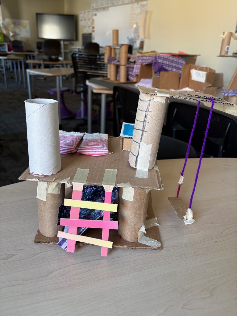 "house" created out of cardboard