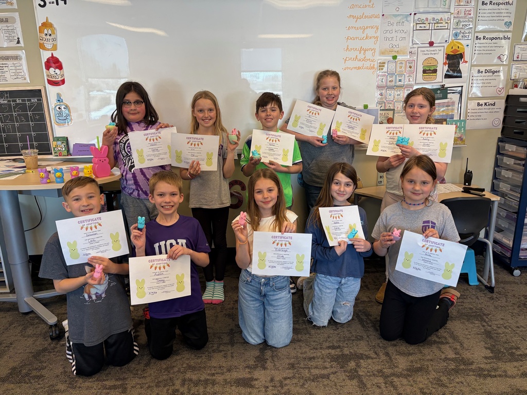 class photo of Peep adoption day