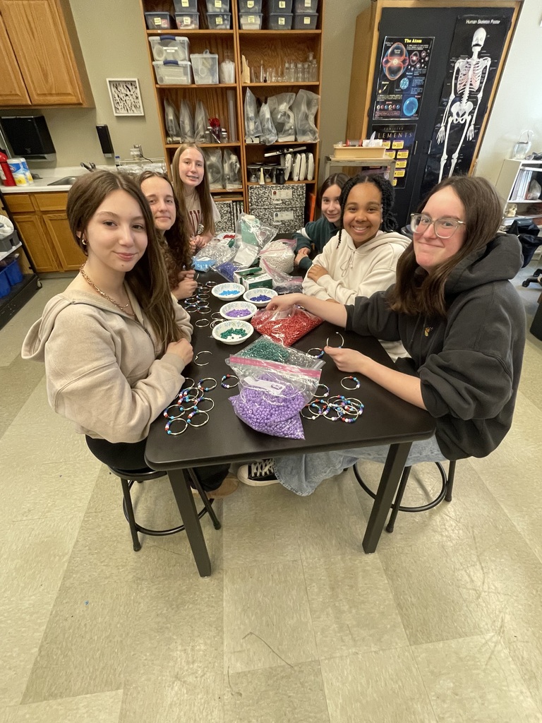 group of students working on a service project