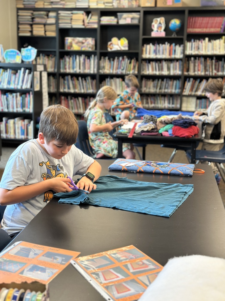 students working on craft projects
