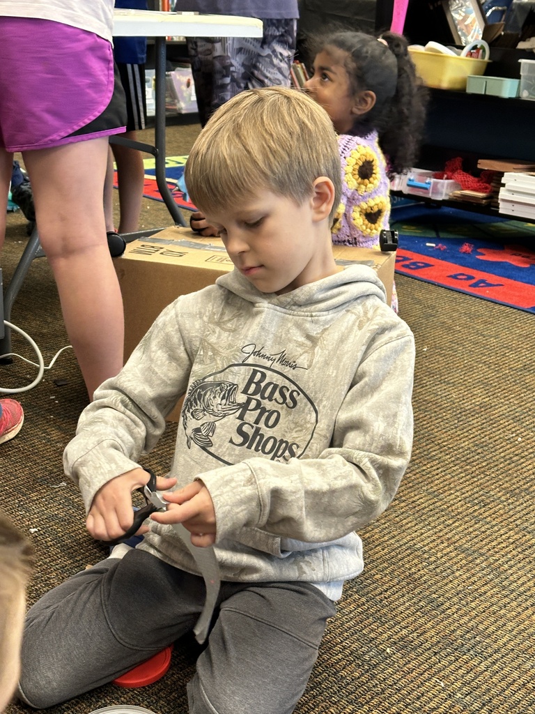 students working on craft projects