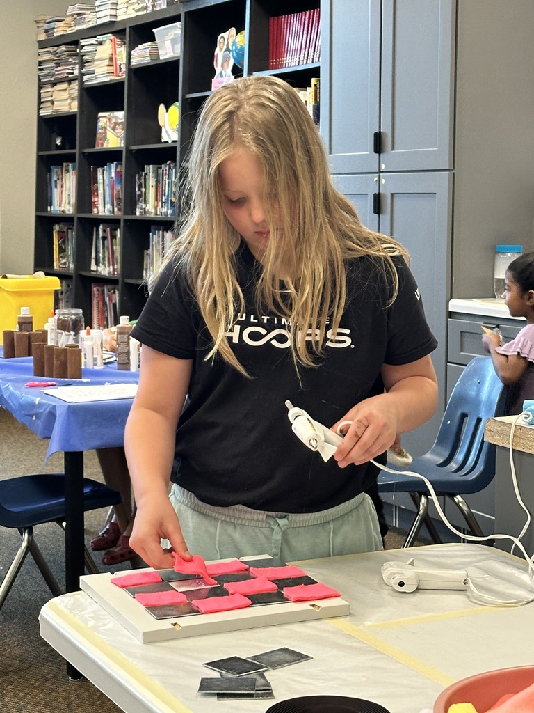 students working on craft projects